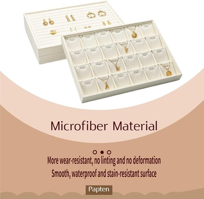 Microfiber Necklace Bracelet Tray Jewelry Tray Necklace Bracelet Holder - Image 2