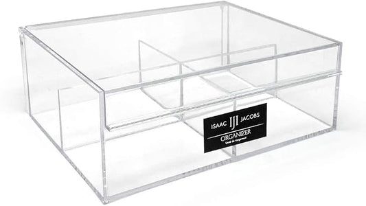 Isaac Jacobs 4-Compartment Clear Acrylic Organizer by IsaacJacobs