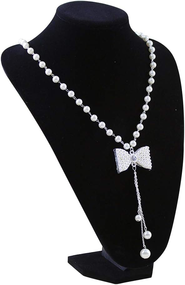 Wudygirl Black Velvet 3-Dimensional Necklace Bust Display Holder Jewelry Neck - Image 2
