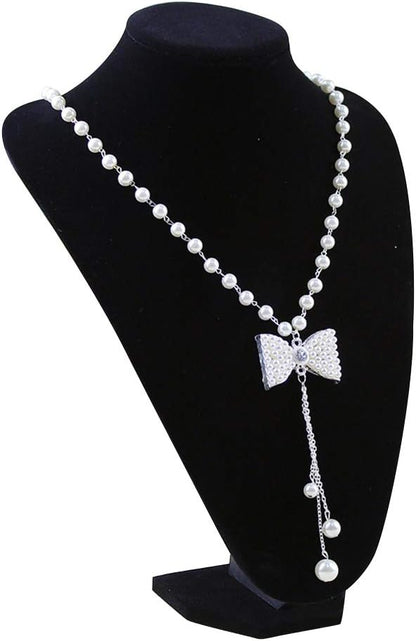 Wudygirl Black Velvet 3-Dimensional Necklace Bust Display Holder Jewelry Neck - Image 2