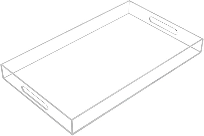 Clear Sturdy Acrylic Serving Tray by KEVLANG