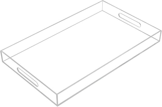 Clear Sturdy Acrylic Serving Tray by KEVLANG