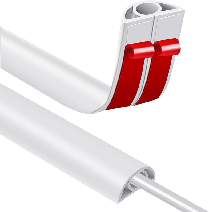 Floor Cord Covers for Wires 12FT Cable Hider Wire Cover Self Adhesive Cord by JAHOMFAI