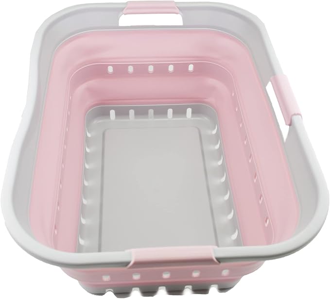 SAMMART 42L Collapsible Plastic Laundry Basket by SAMMART