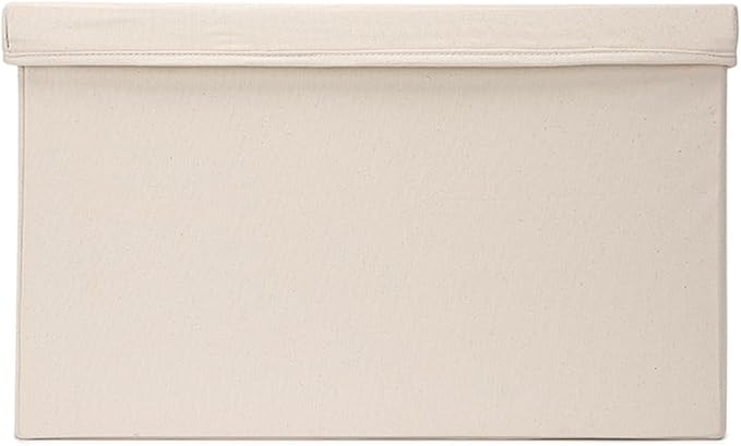 Foldable Storage Bins with Lids Cotton Canvas Rectangular Storage Box Ideal - Image 8