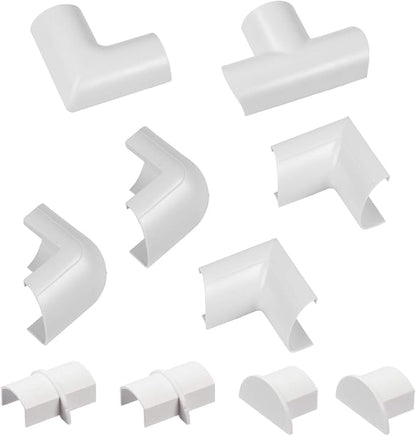 D-Line Medium Cable Raceway Accessory Pack, Join 1.18in x 0.59in Cord Cover by D-LineUSAinc
