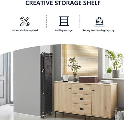 Four-Layer Foldable Storage Metal Shelf - Image 8