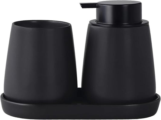 Matte Black Bathroom Accessory Set by Eyrozia