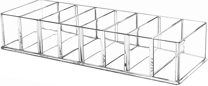 JUOPZKENN Transparent Acrylic Makeup Stand, 8 Spaces Eyeshadow Palette Organizer by JUOPZKENN