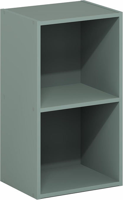 Furinno PASIR Book Shelf, 2-Tier Modern Bookshelf, Open Shelves Bookcase 9 x 12 - Image 5