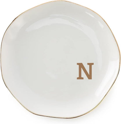 Initials Ring Dish Jewery Tray by VINCOMIC
