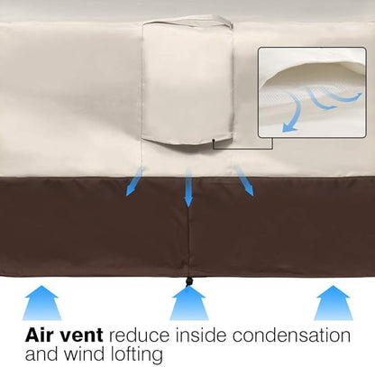 VAILGE 2-Seater Heavy Duty Patio Deep Bench Loveseat Cover, 100% Waterproof - Image 7