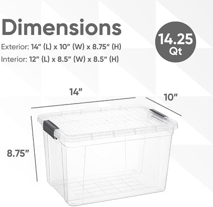 Superio Storage Bins with Lids, Stackable Totes, BPA Free, Odor Free, Organizer - Image 3