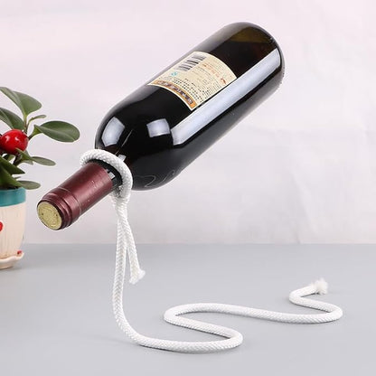 Magic Rope Wine Rack, Creative Metal Chain Suspension Floating Illusion Wine - Image 5