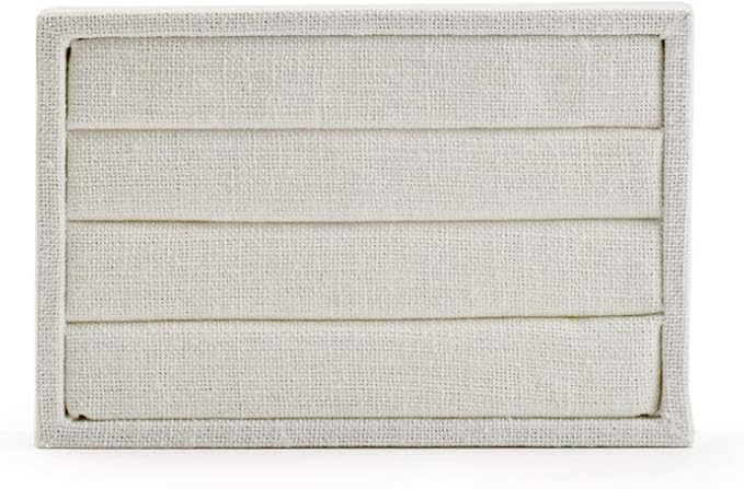 Oirlv linen 3 Slots Ring Earrings Display Trays Showcase Jewelry Organizer - Image 6