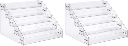 Acrylic Spice Rack, Tiered Spice Rack Shelf Seasoning Organizer by Kihor