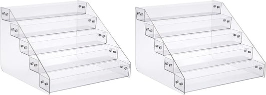 Acrylic Spice Rack, Tiered Spice Rack Shelf Seasoning Organizer by Kihor