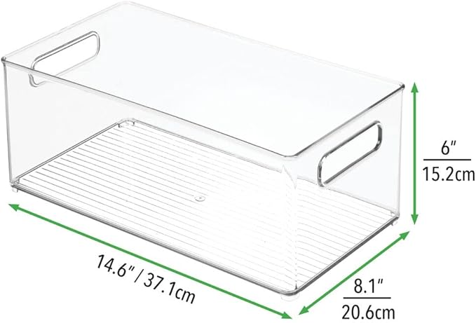 mDesign Plastic Deep Bin Organizer Caddy Container w/ Handles - Image 9