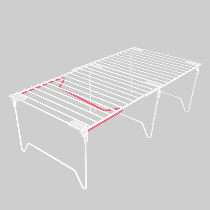 1/2-Piece Set freezer organizer, Stackable Cabinet Organizer Shelves, Foldable by Unknown