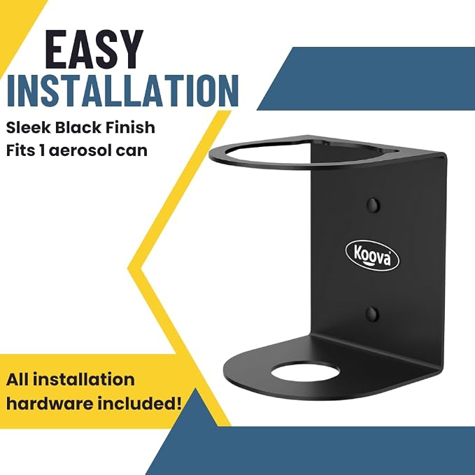 Koova Aerosol Spray Can Holder | Easy Install Wall Mount | Heavy-Duty Powder - Image 4
