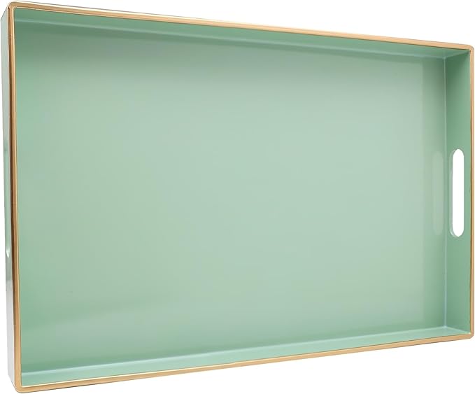 Spsyrine Green Decorative Serving Tray by Spsyrine