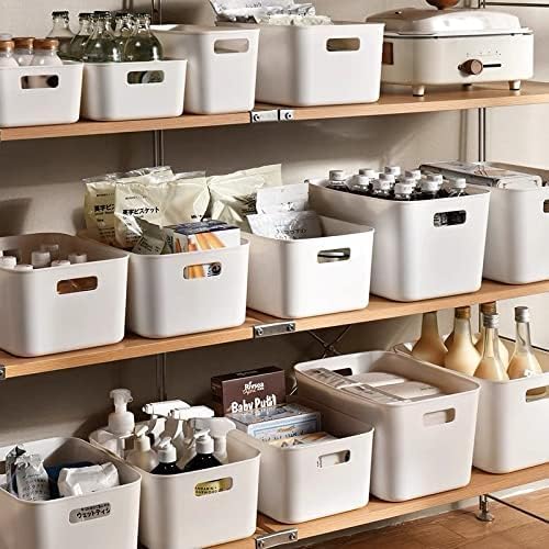 Set Of 4 Plastic Storage Bins, Versatile Kitchen Pantry Organization and Storage - Image 6