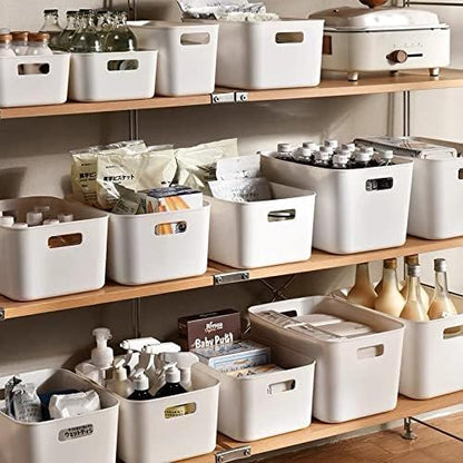 Set Of 4 Plastic Storage Bins, Versatile Kitchen Pantry Organization and Storage - Image 6