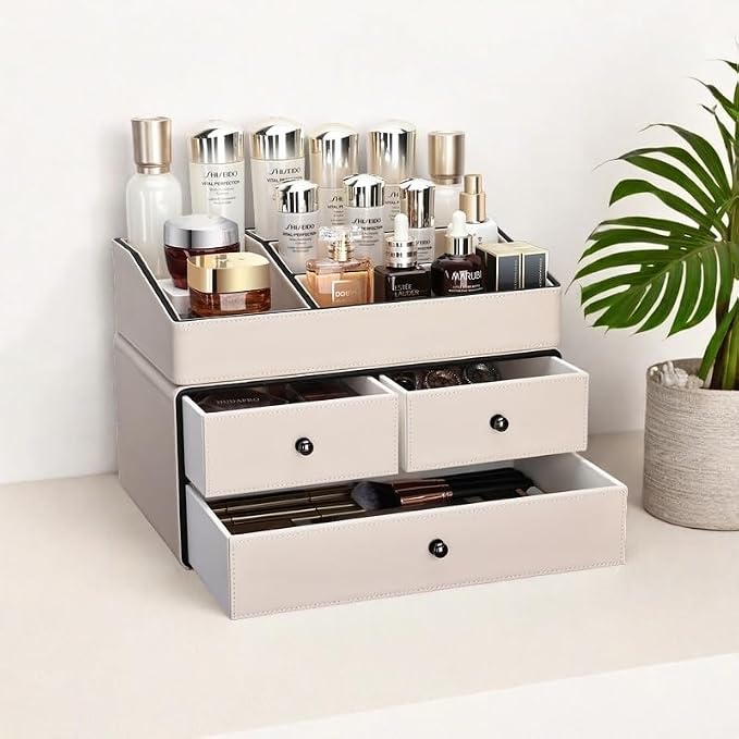 KINGFOM Leather Makeup Organizer - Image 9