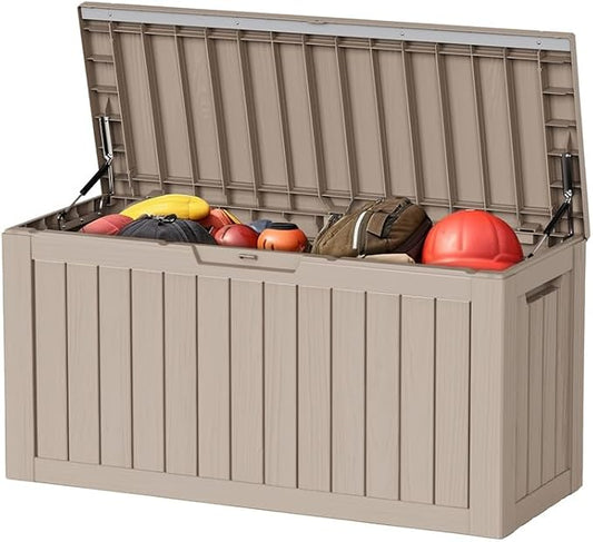 80 Gallon Resin Deck Box, Lockable Outdoor Storage Box by OutdoorLivingPerfected