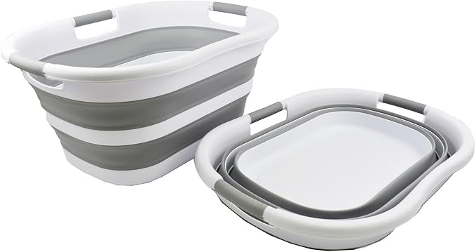 SAMMART 40L Collapsible Plastic Laundry Basket - Image 2