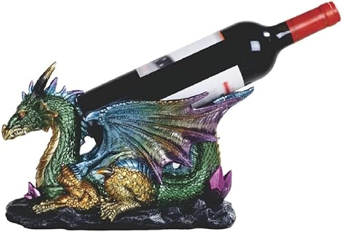 Overstock Q-Max 11" W Green Dragon Wine Rack Bottle Holder Dining Room by Overstock