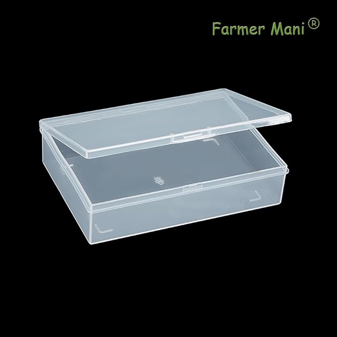 2 Pack Rectangle Plastic Clear Storage Containers Box, Safety Pins and Other - Image 6