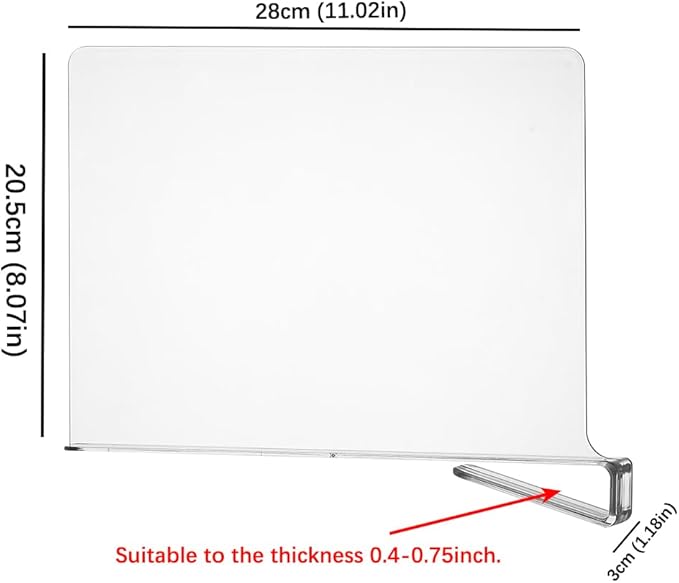 8-Pack Clear Shelf Dividers - Image 2