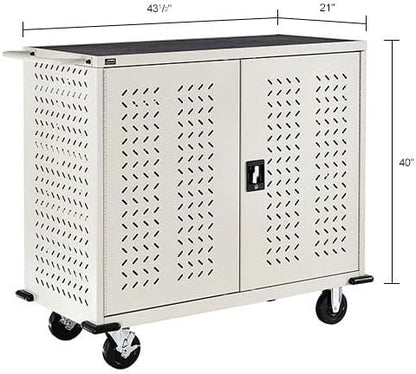Global Industrial Mobile Storage & Charging Cart, 24 Laptop & Chromebook Device - Image 9