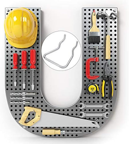 114-Piece Heavy Duty Metal Pegboard Hooks & Organizer Kit - Image 8
