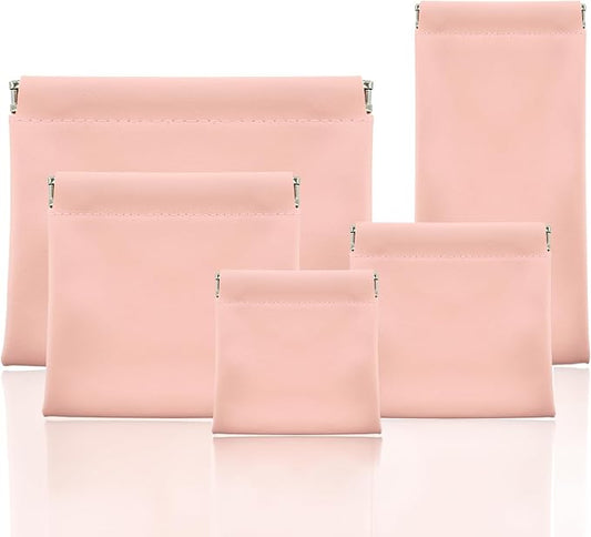 5Pcs Snap Closure Leather Organizer Pouch, Pouchic Leather Organizer, Storage by Unknown