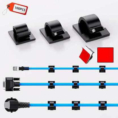 100 PCS Adhesive Cable Clips Cord Organizer, Wire Holder - Image 4