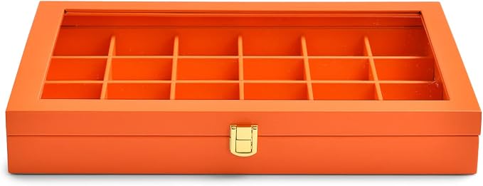 Oirlv 24 Grid Premium Leather Jewelry Organizer Tray - Image 5
