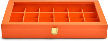 Oirlv 24 Grid Premium Leather Jewelry Organizer Tray - Image 5