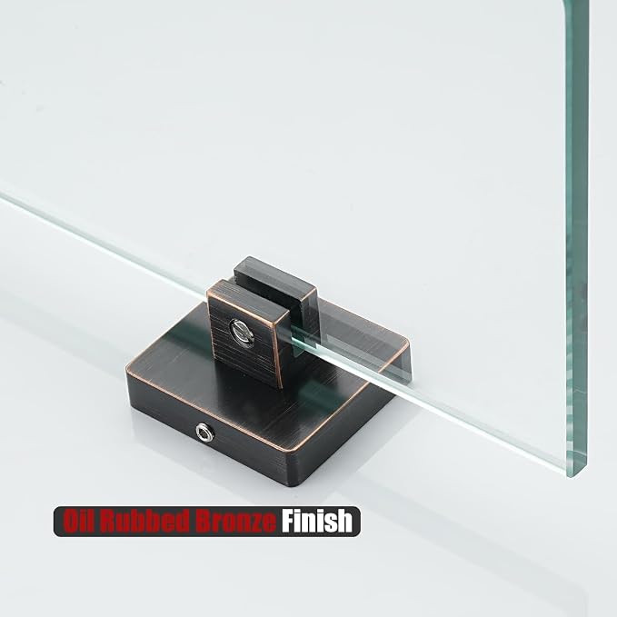 JQK Corner Glass Shelf, Oil Rubbed Bronze Bathroom 304 Stainless Steel Shower - Image 6
