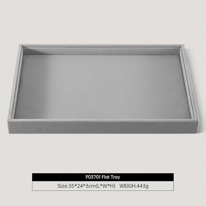 Velvet Stackable Jewelry Display Flat Tray - Image 2