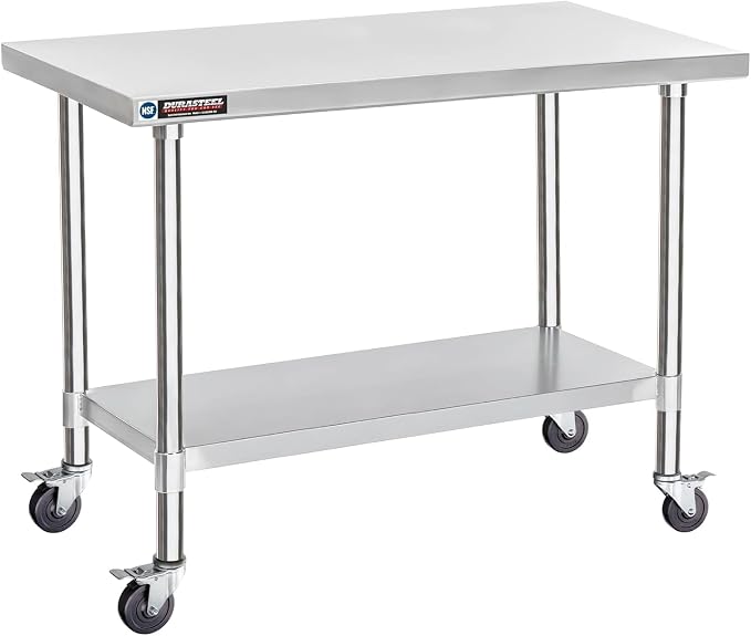 DuraSteel 24x48 NSF Stainless Steel Cart Work Table by DuraSteel