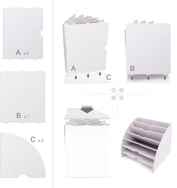 SONGWAY Fan Shaped Desk File Organizer - Image 7