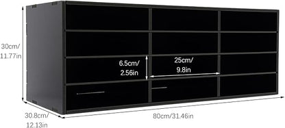 12 Compartments Literature Organizer, Desktop File Sorter Mail Center Paper - Image 6