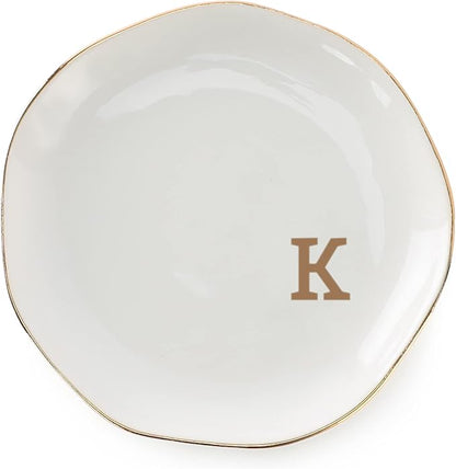 Initials Ring Dish Jewery Tray by VINCOMIC