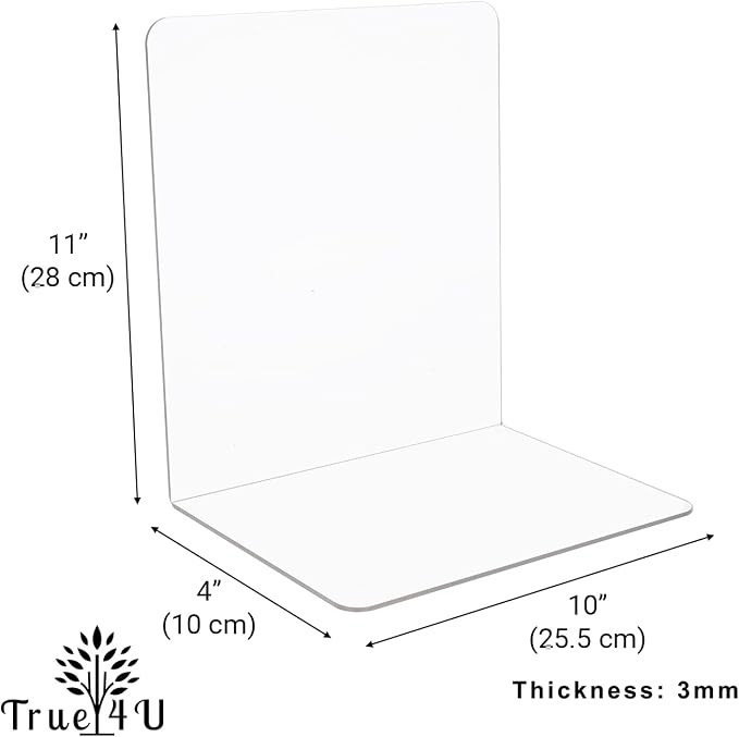 True 4U 6 Pack Acrylic Shelf Dividers - Image 2