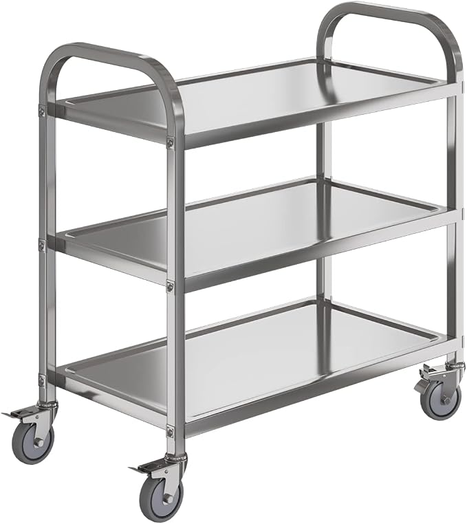 Heavy Duty Stainless Steel Utility cart，Industrial Serving cart by Amarite