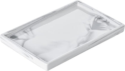 Ceramic Vanity Bathroom Tray Marble Decor Holder and Organizer by Redelaenor