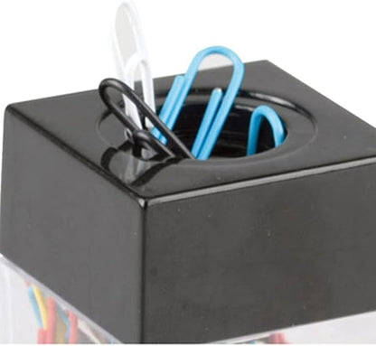 Premium Clear Paper Clip Dispenser Pushpin Storage - Image 2