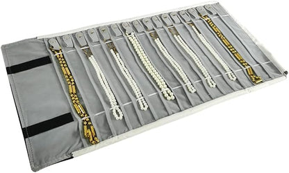 Portable Jewelry Roll Untangled Secure Necklace Travel Storage Bag Displays - Image 5